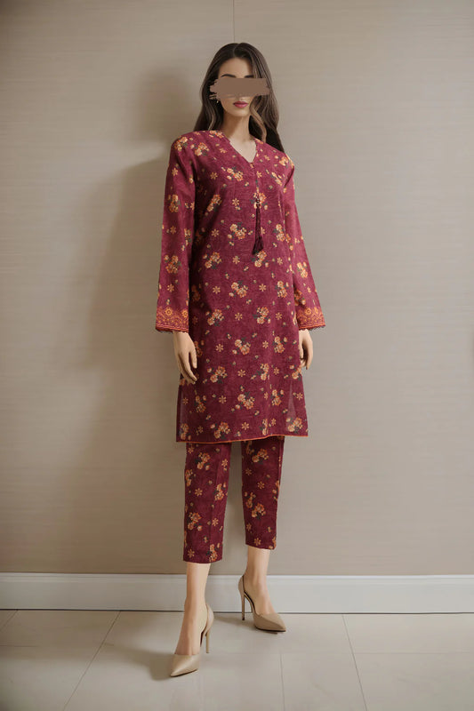 SAYA 2 Piece Unstitched Printed Khaddar